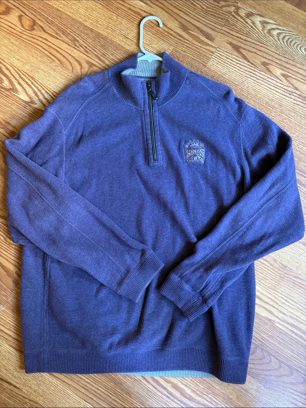 Tommy Bahama - Sacramento KingsMen's 1/3 Zip Pullover Sweater in Deep Purple